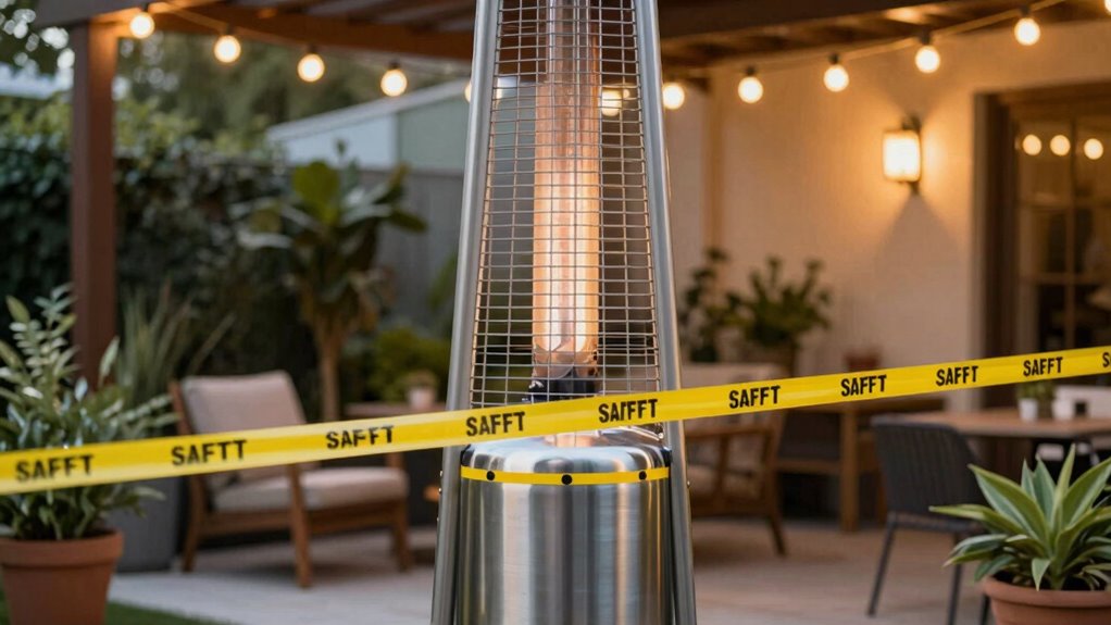 patio heater clearance safety
