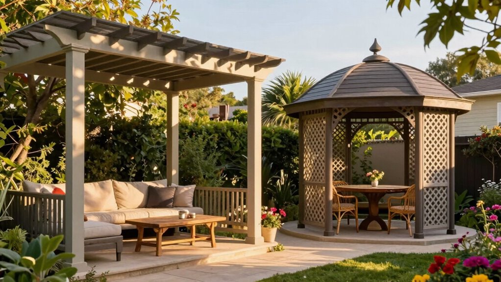 pergolas vs gazebo features