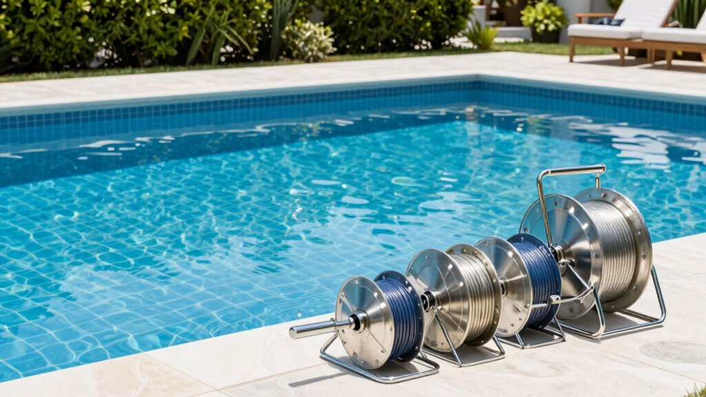 pool reel size and durability