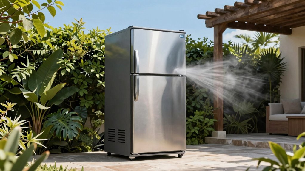 proper outdoor fridge placement