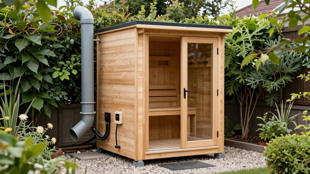 proper outdoor sauna installation