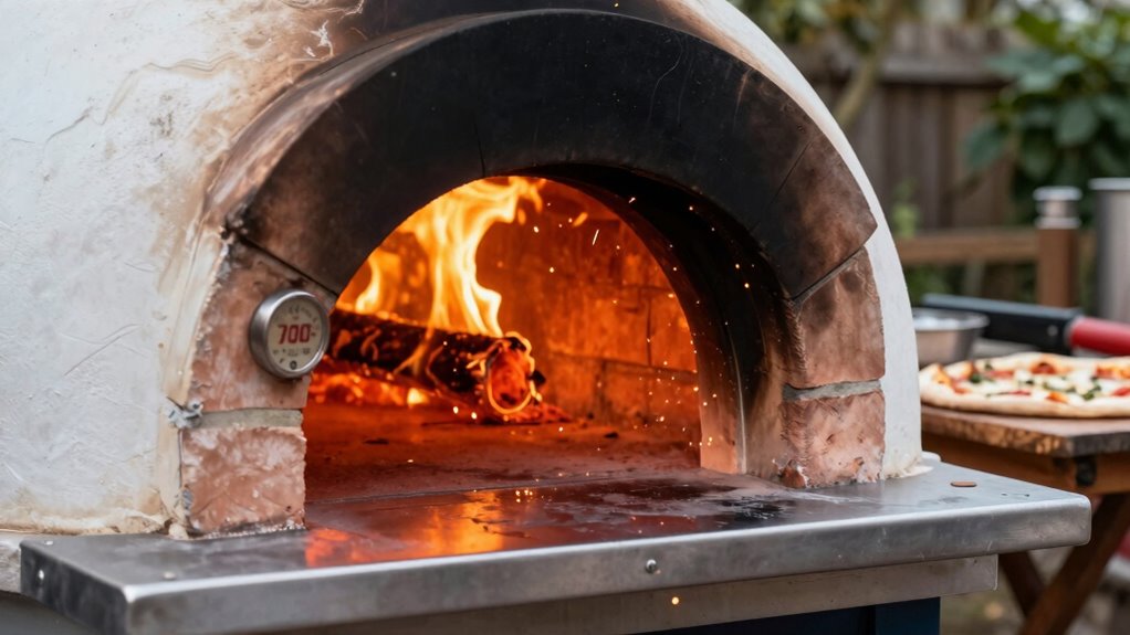 safe outdoor pizza preheating