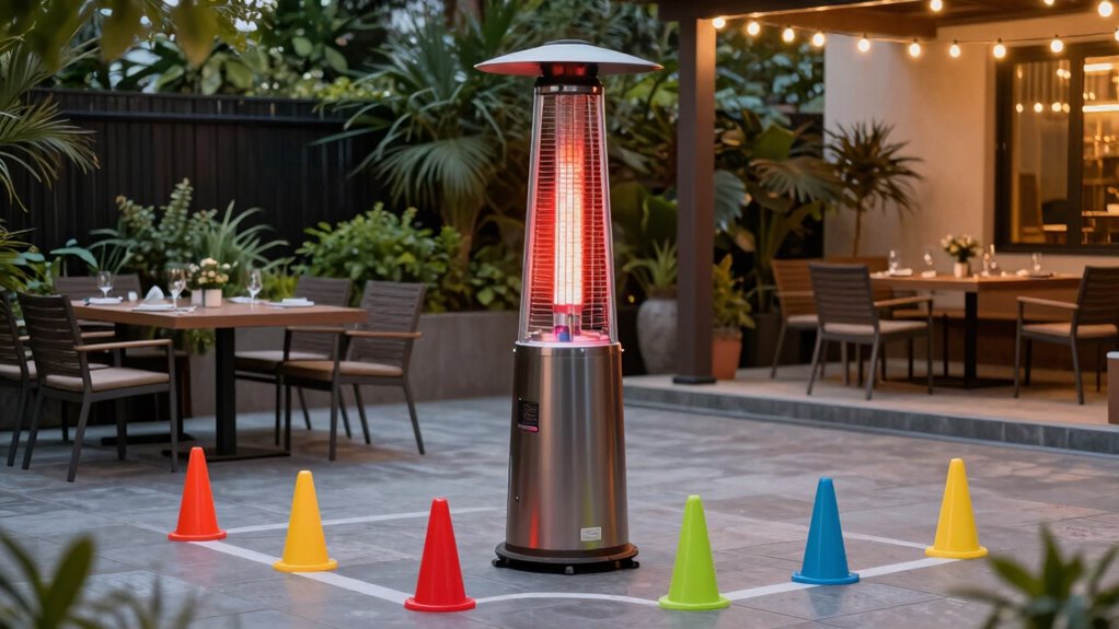 safe patio heater placement
