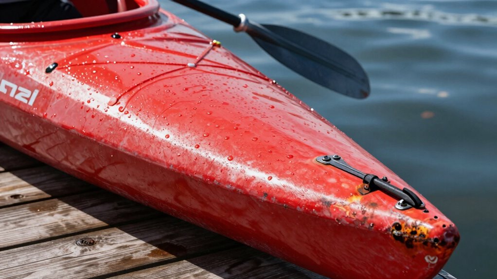 saltwater damages kayaks easily