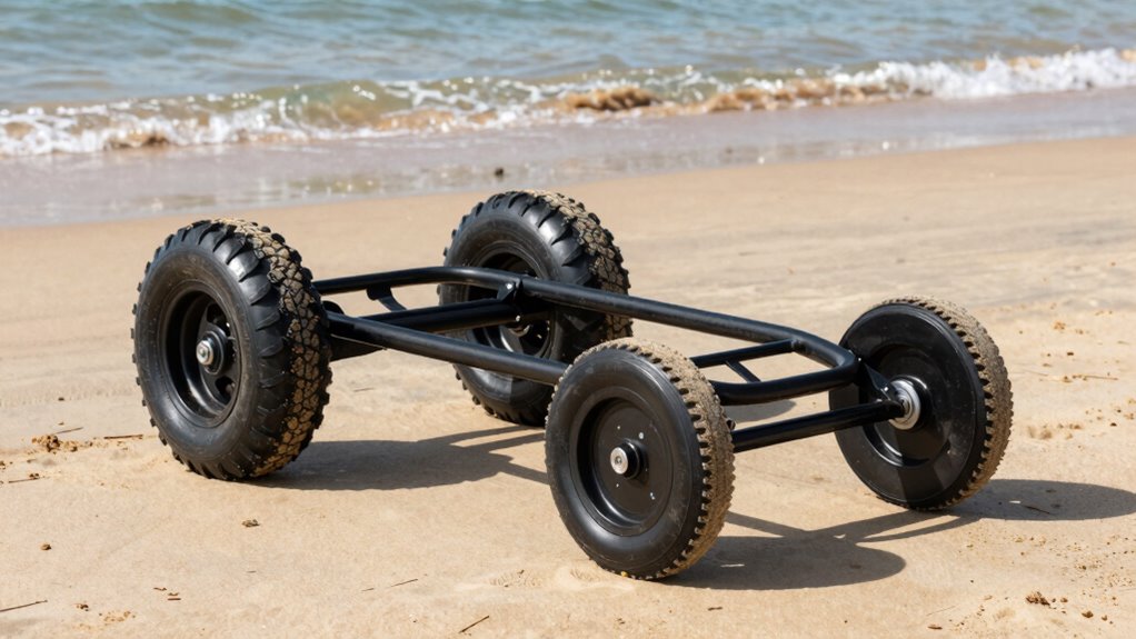 sand friendly kayak cart features