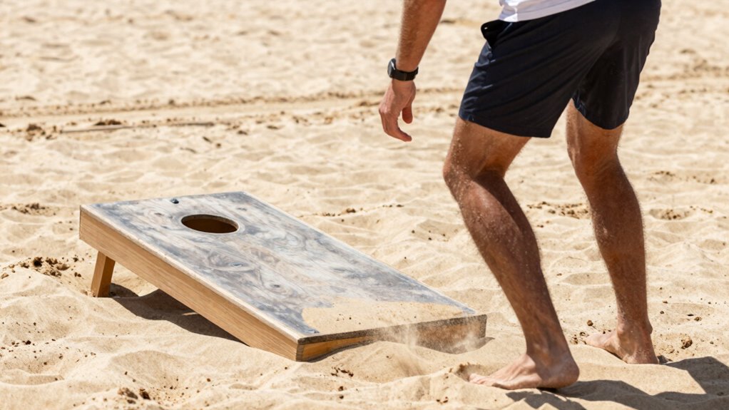 sand surface requires adjusted throwing technique