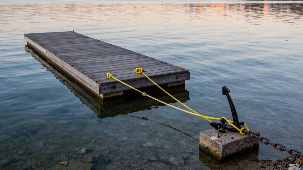 secure docks with anchors