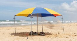 securing beach shelters firmly