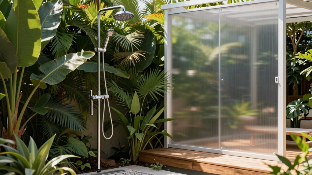 selection criteria for outdoor showers