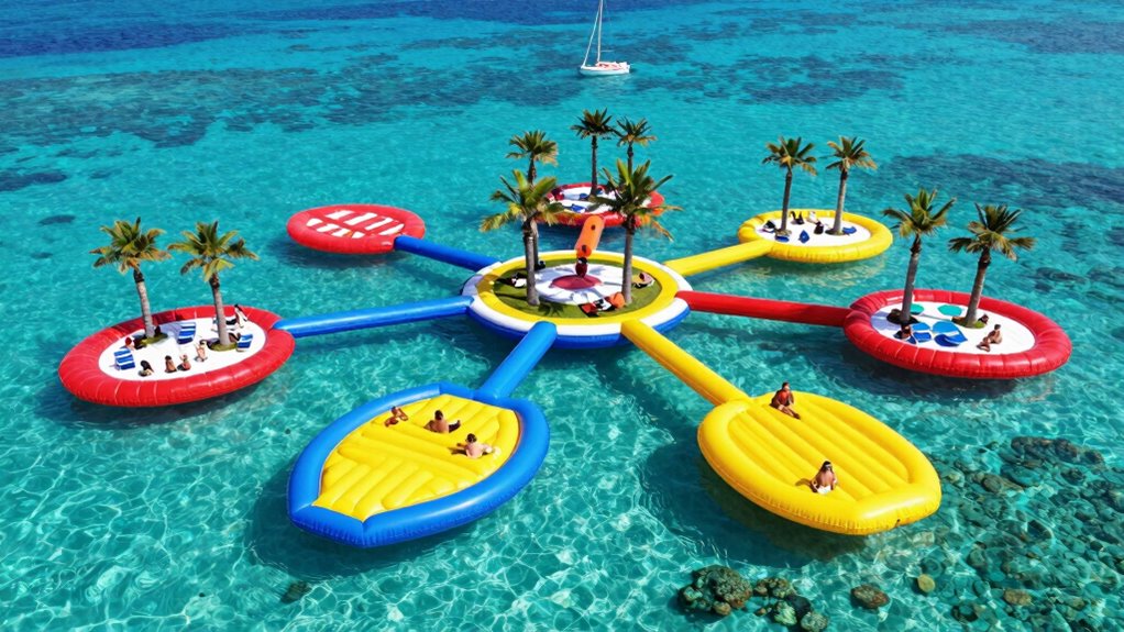 top inflatable floating islands