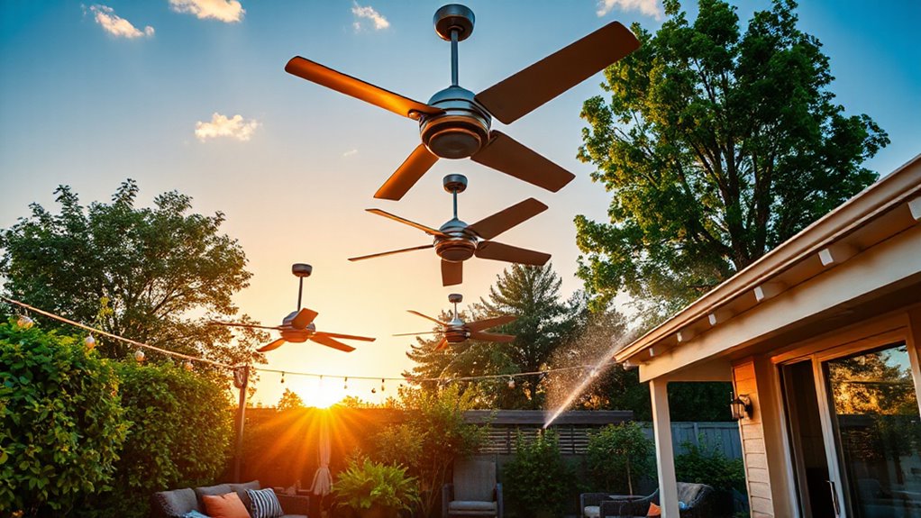 top outdoor misting ceiling fans