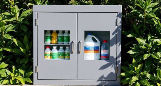 top pool chemical storage cabinets