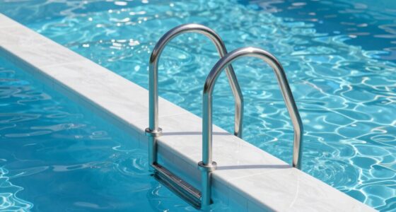 top stainless steel pool handrails