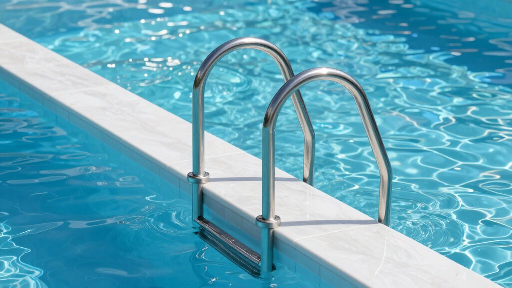 top stainless steel pool handrails