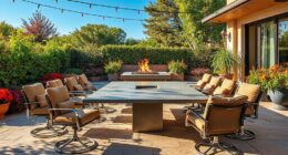 top swivel outdoor dining sets