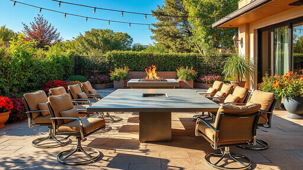 top swivel outdoor dining sets