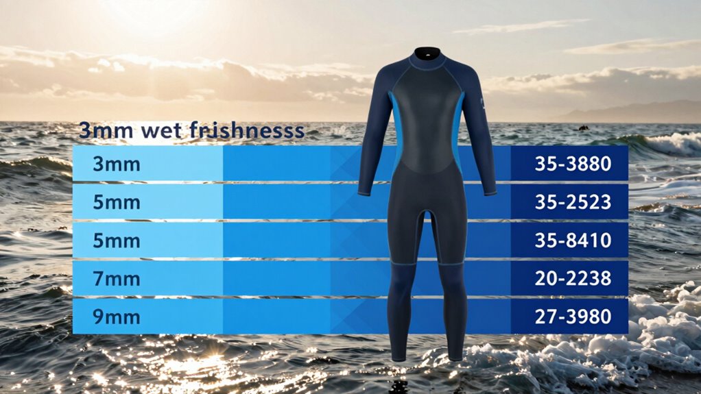 water temperature guides wetsuit thickness