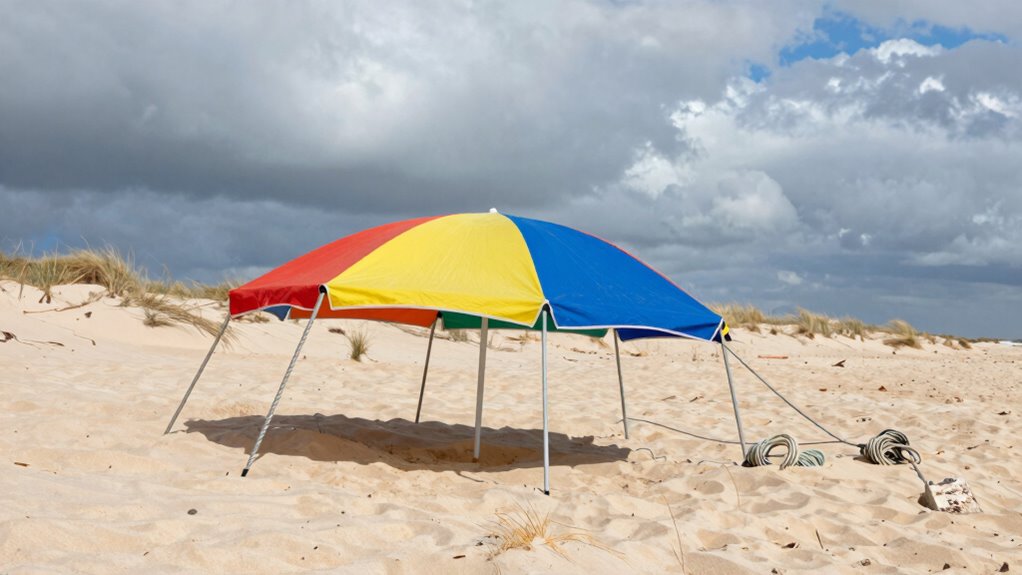 windy unstable beach setup