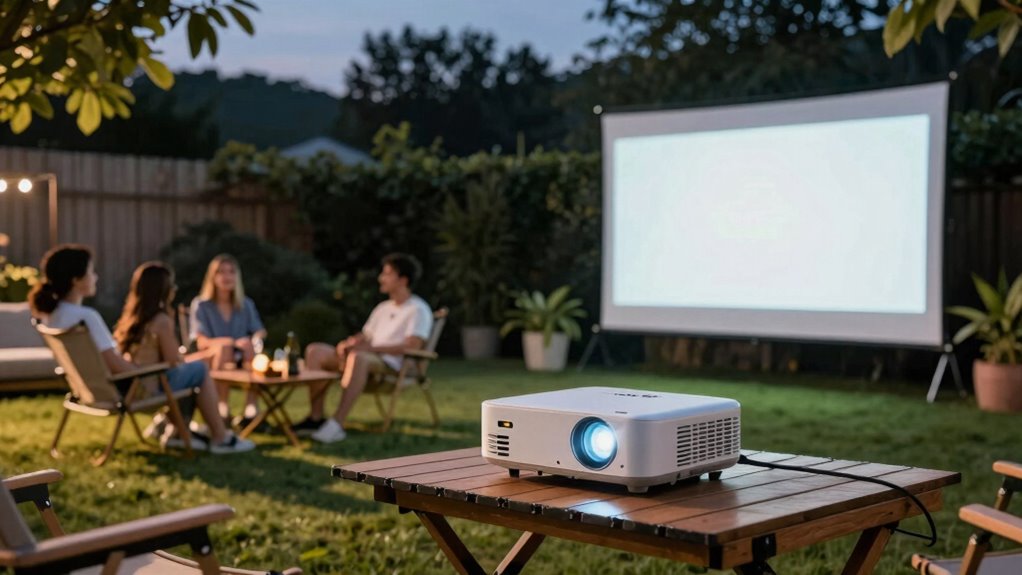 backyard projector brightness importance