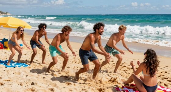 beach group activity fun