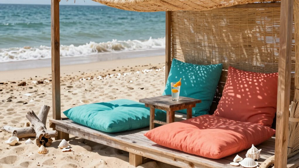 beach shade and seating