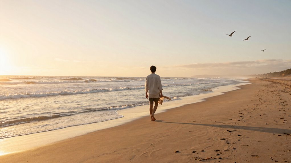 beach walk enhances mindfulness and creativity