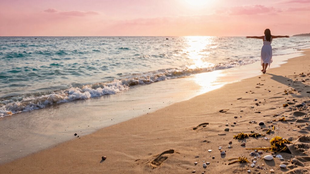 beach walking summer routine