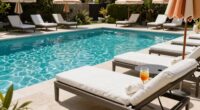 comfortable convenient pool seating