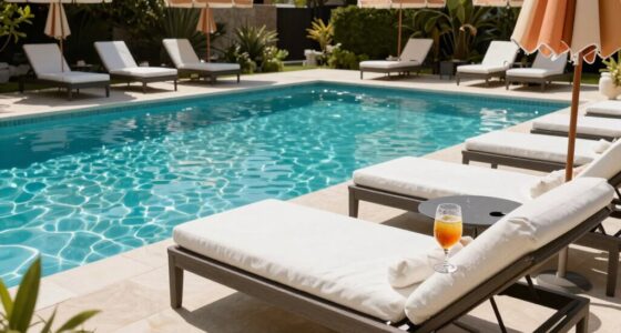 comfortable convenient pool seating