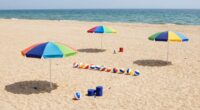 create a tidy beach game area