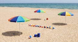 create a tidy beach game area