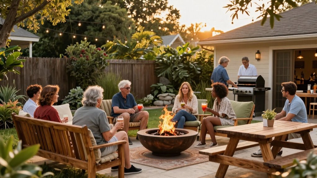 create versatile outdoor gathering spaces