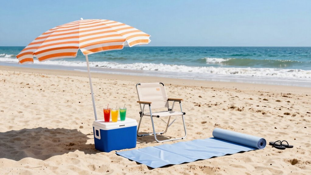 efficient beach day setup