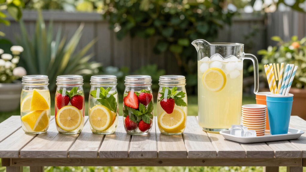 efficient outdoor drink organization