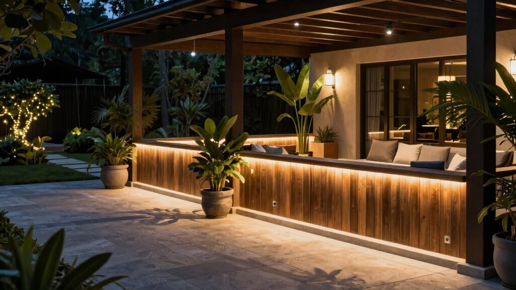 enhances nighttime outdoor ambiance
