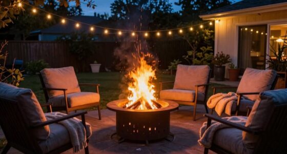 enhancing backyard evening ambiance