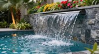 innovative pool water feature
