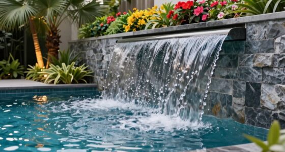 innovative pool water feature