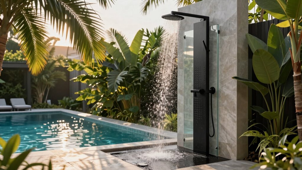 luxurious outdoor shower design