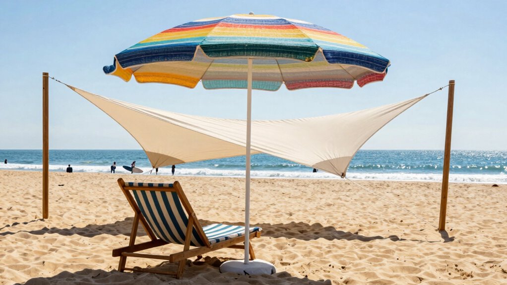 optimal beach shade setup