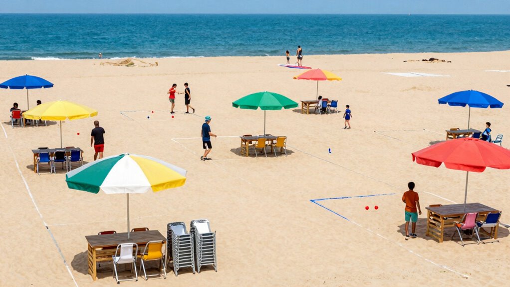 organized safe beach game