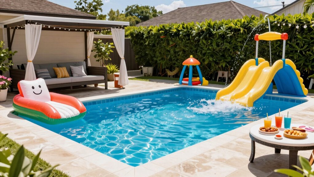 organized safe pool setup