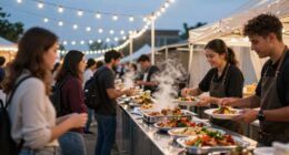 outdoor food station efficiency