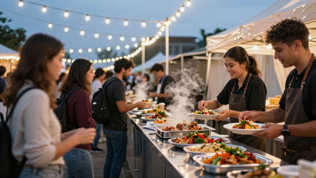 outdoor food station efficiency