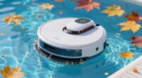 pool robot leaf debris