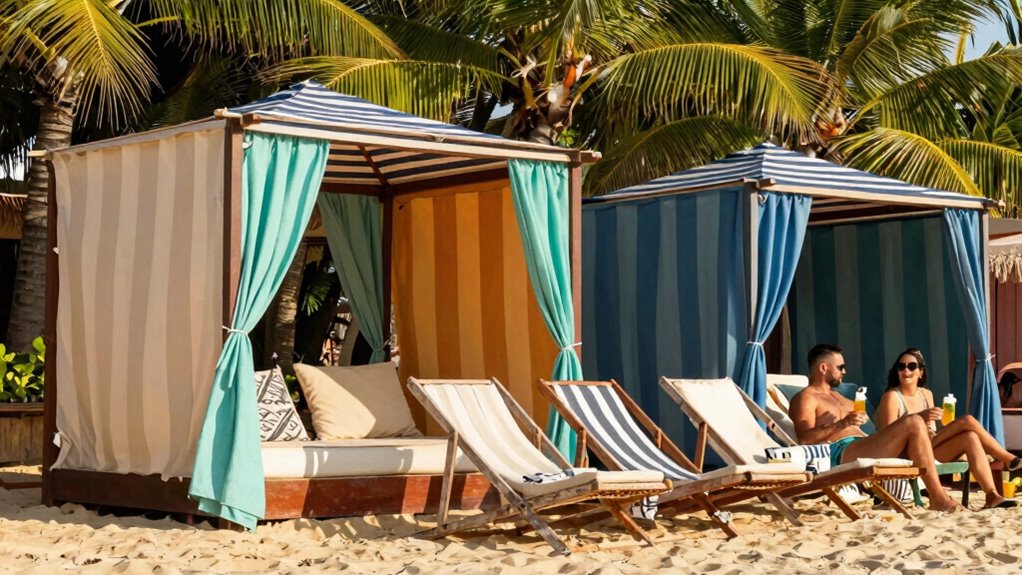 portable protective beach setup