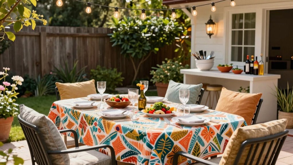 pre planned outdoor party preparations