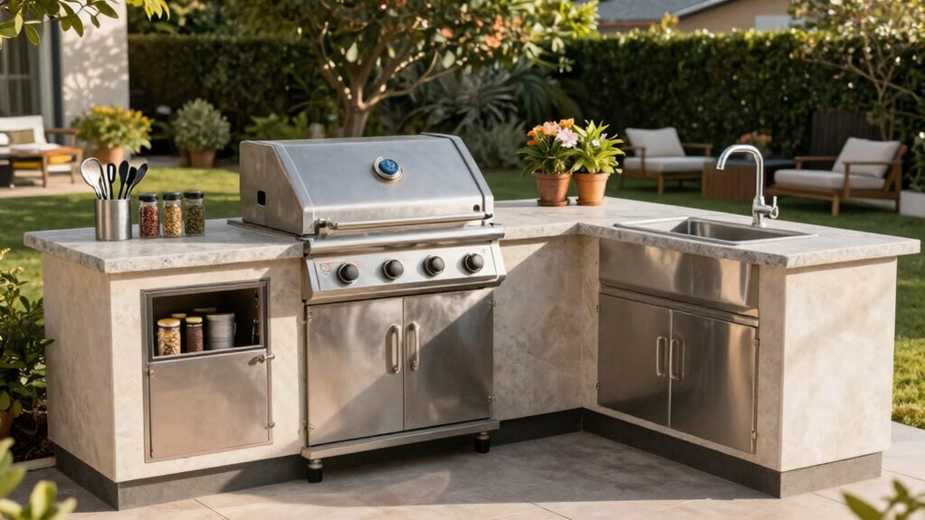 prepping for outdoor kitchen