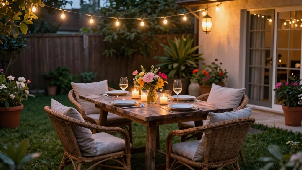relaxed backyard dinner planning