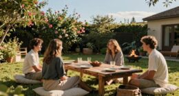 relaxed stress free outdoor gathering